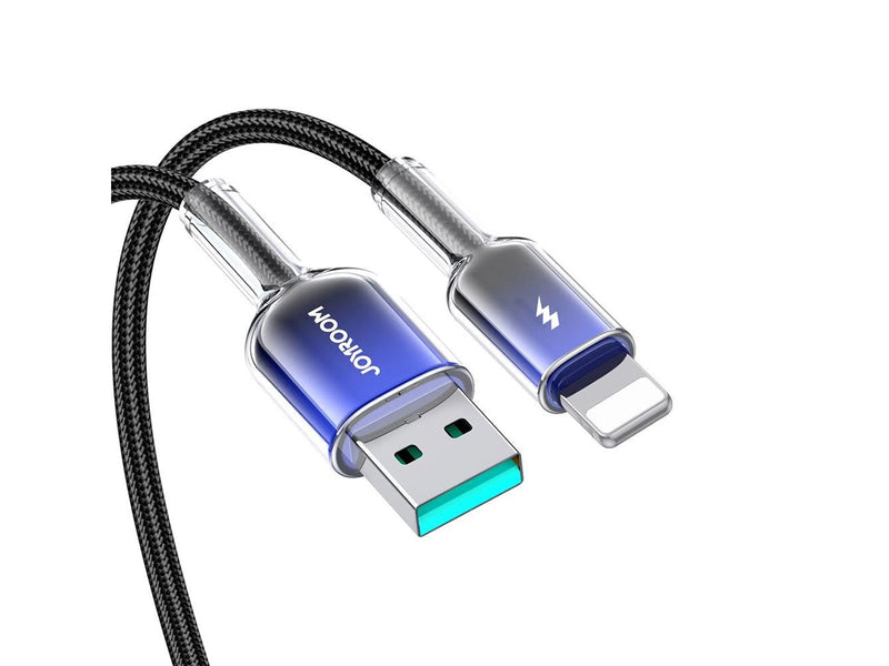 Joyroom S-A42 Crystal-Clear Series 3A USB-A - Lightning cable 1.2m - black