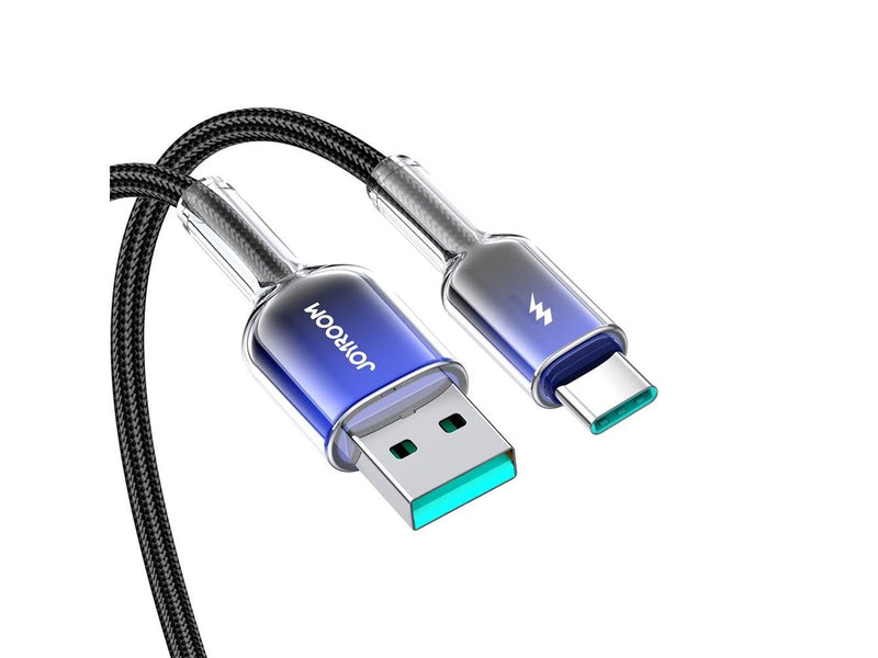 Joyroom S-A42 Crystal-Clear Series 3A USB-A - USB-C cable 1.2m - black