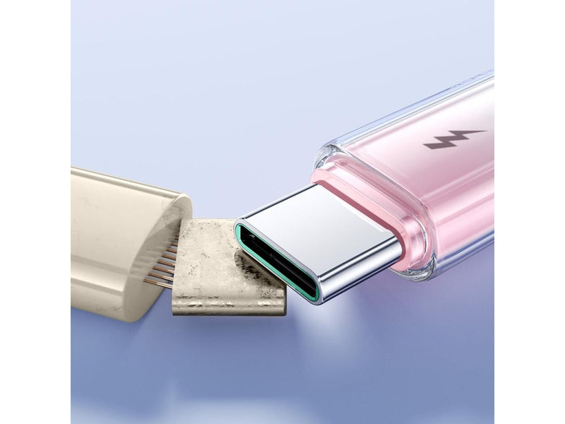 Joyroom S-A42 Crystal-Clear Series 3A USB-A - USB-C cable 1.2m - white