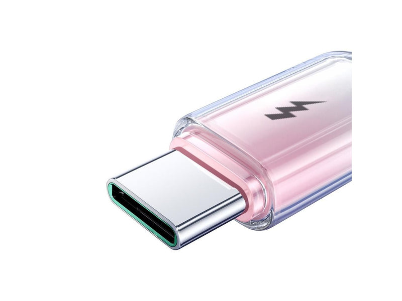 Joyroom S-A42 Crystal-Clear Series 3A USB-A - USB-C cable 1.2m - white