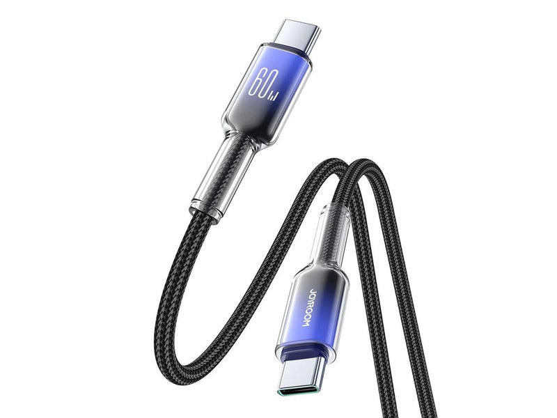 Joyroom S-A42 Crystal-Clear Series 60W USB-C - USB-C cable 1.2m - black