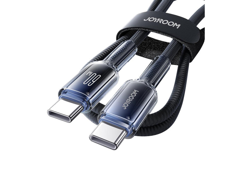 Joyroom S-A42 Crystal-Clear Series 60W USB-C - USB-C cable 1.2m - black