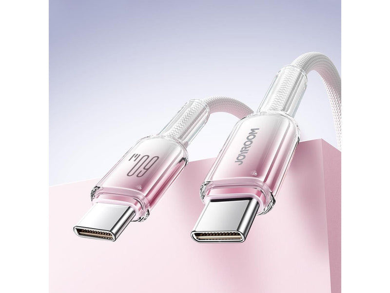 Joyroom S-A42 Crystal-Clear Series 60W USB-C - USB-C cable 1.2m - white