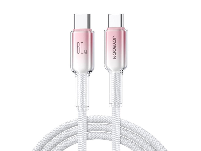 Joyroom S-A42 Crystal-Clear Series 60W USB-C - USB-C cable 1.2m - white
