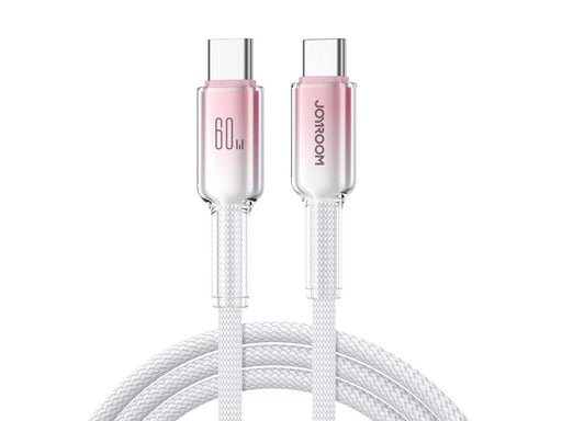 Joyroom S-A42 Crystal-Clear Series 60W USB-C - USB-C cable 1.2m - white
