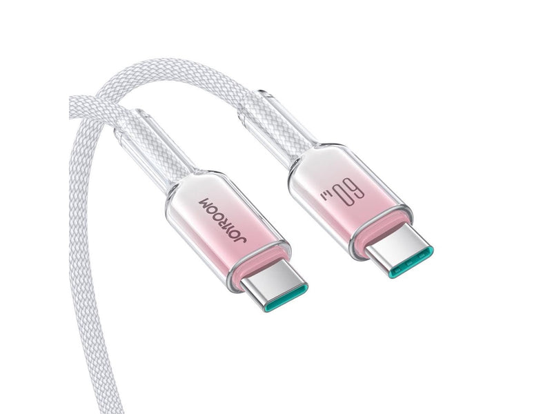 Joyroom S-A42 Crystal-Clear Series 60W USB-C - USB-C cable 1.2m - white