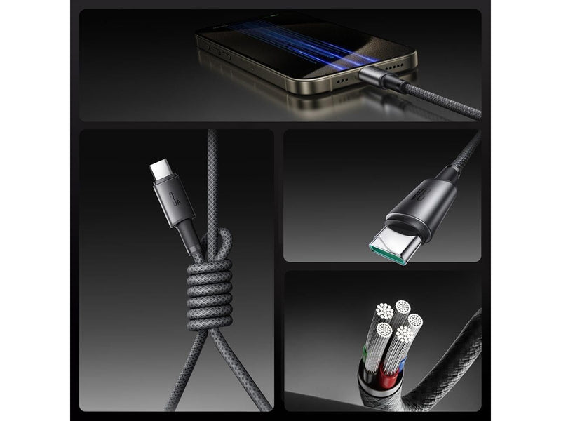 Joyroom S-A50 Unlimited Series 3A USB-A - USB-C Cable with Magnetic Organizer 1.2m - Gray