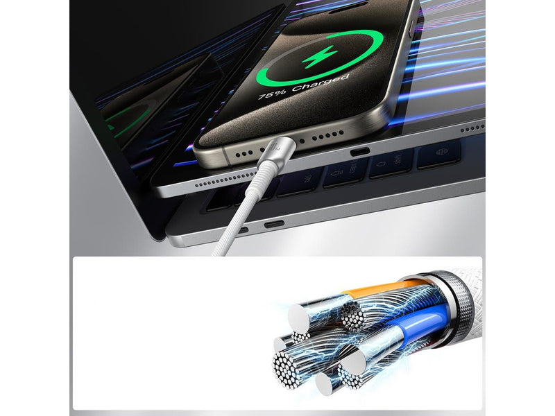 Joyroom S-A51 Cutting-Edge Series 60W USB-C - USB-C cable 1.2m - light gray
