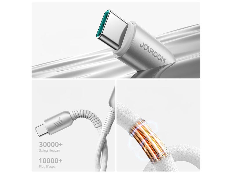 Joyroom S-A51 Cutting-Edge Series 60W USB-C - USB-C cable 1.2m - light gray