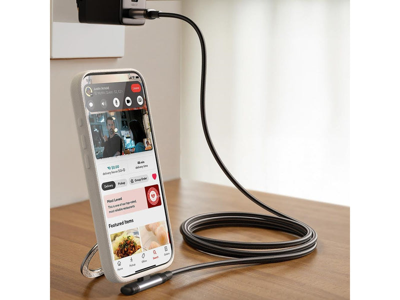Joyroom S-A56 EnjoyX Series 90° USB-A - Lightning 3A cable 1.2m - black