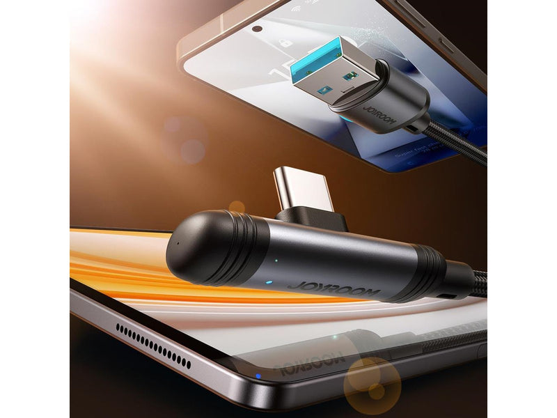Joyroom S-A56 EnjoyX Series 90° USB-A - USB-C 3A cable 1.2m - black
