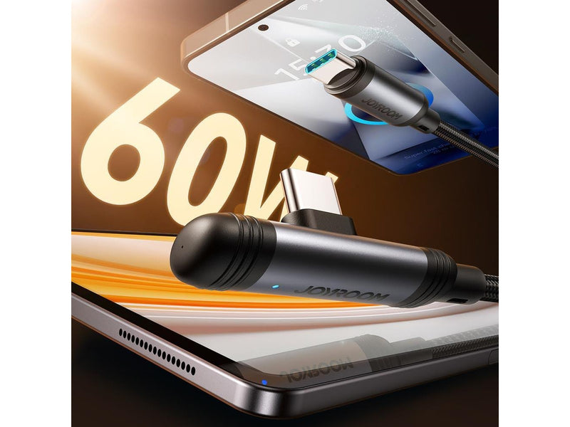 Joyroom S-A56 EnjoyX Series 90° USB-C - USB-C cable 60W 1.2m - black
