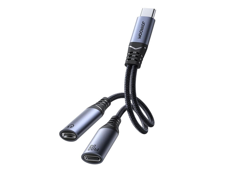 Joyroom  SY-C03 USB-C to 2x USB-C 2in1 DAC adapter - black