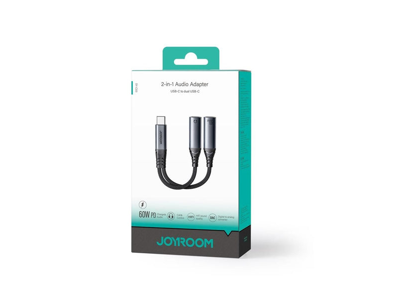 Joyroom  SY-C03 USB-C to 2x USB-C 2in1 DAC adapter - black