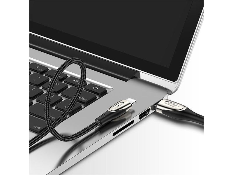 Joyroom Sharp Series S-M411 USB-A / Lightning 3A Cable 1.2m with Charging Indicator - Black