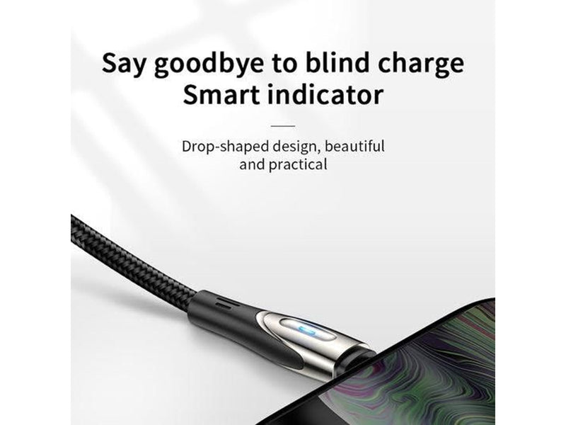 Joyroom Sharp Series S-M411 USB-A / micro USB 3A 2m Cable with Charging Indicator - Black