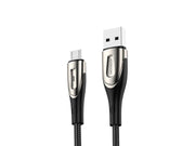 Joyroom Sharp Series S-M411 USB-A / micro USB 3A 2m Cable with Charging Indicator - Black