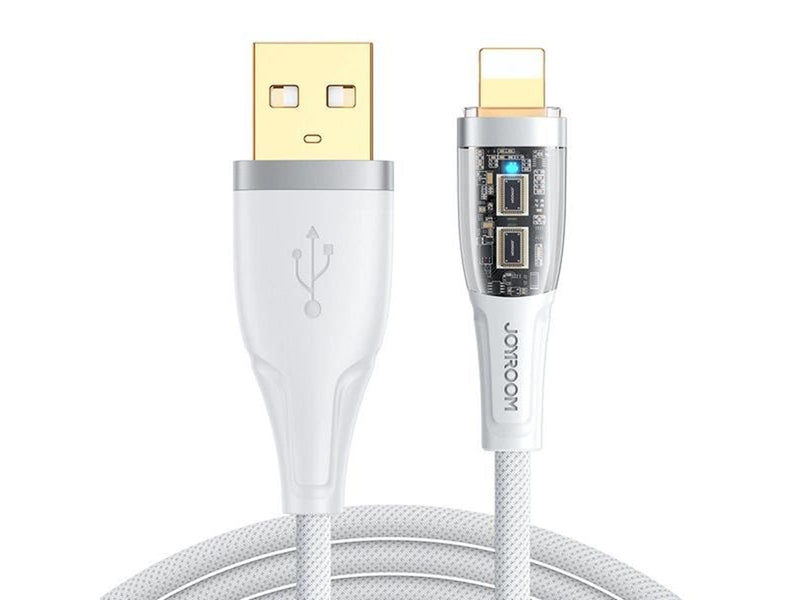 Joyroom Star-Cloud Series A3 USB-A / Lightning Cable 2.4A 1.2m with Smart Switch - White