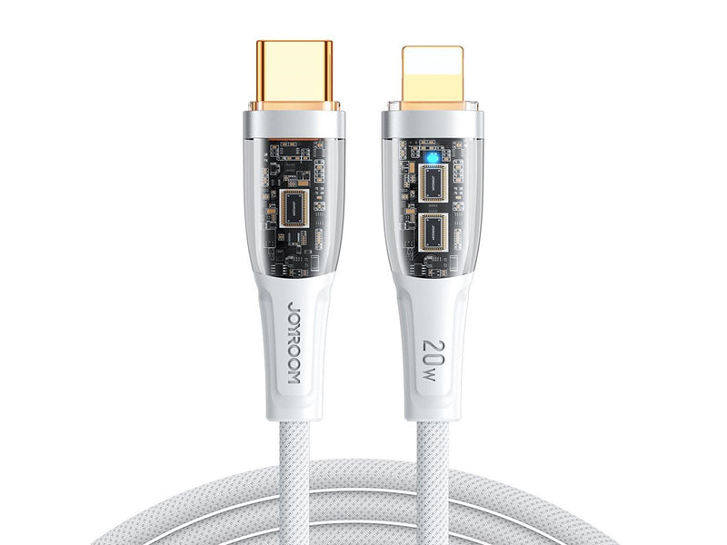 Joyroom  Star-Cloud Series A3 USB-C / Lightning Cable 20W 1.2m with Smart Switch - White