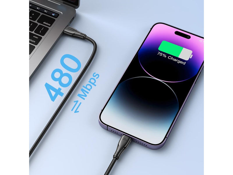 Joyroom Surpass Series A11 Lightning /USB-C 20W 0.25 m cable - black