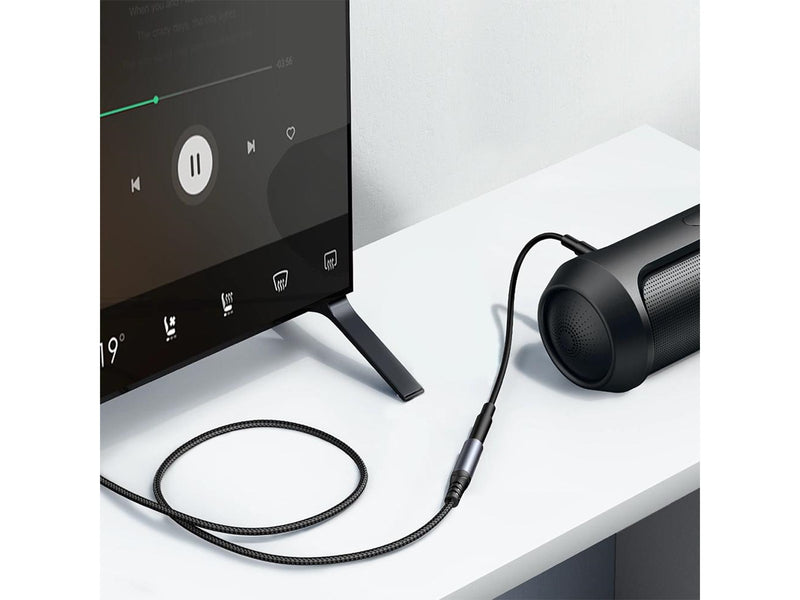 Joyroom  stereo audio cable AUX 3.5 mm mini jack (male) - mini jack (female) 1.2 m black (SY-A09)