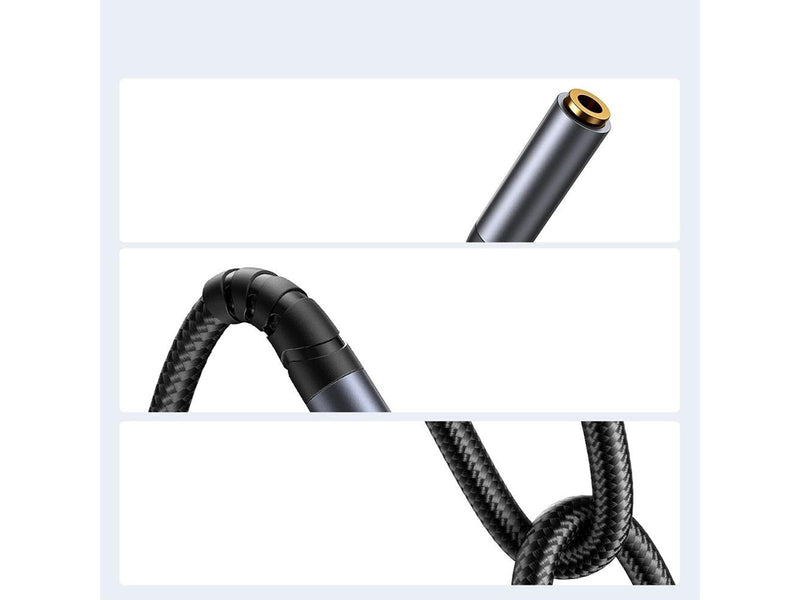 Joyroom  stereo audio cable AUX 3.5 mm mini jack (male) - mini jack (female) 1.2 m black (SY-A09)