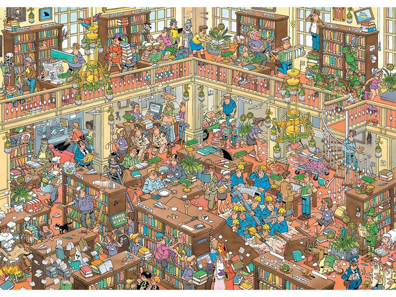 Jumbo Jan van Haasteren Jigsaw Puzzle - The Library - 500 XL pcs. 2D Puzzles