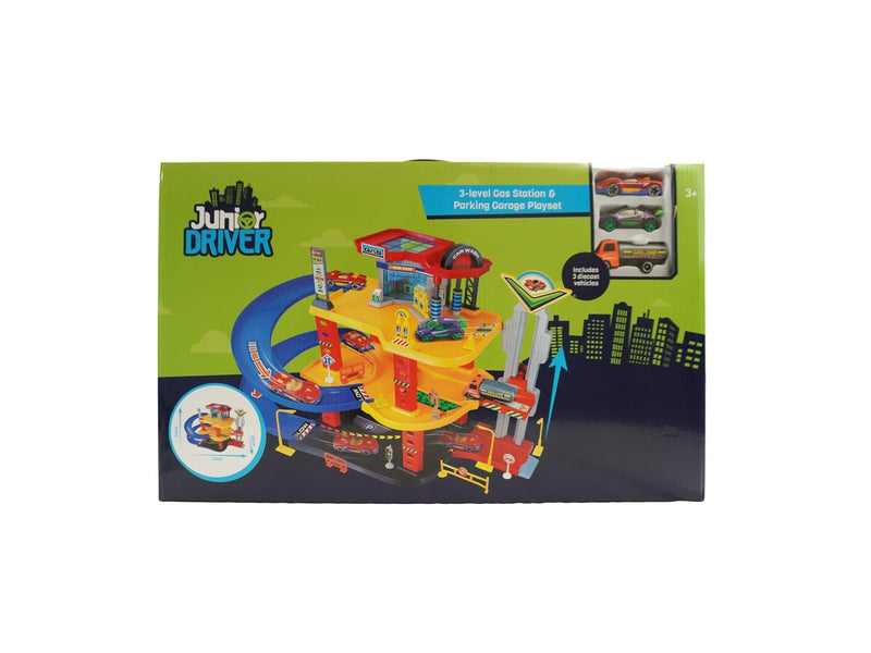 Junior Driver Gas Station Playset with 3 vehicles
