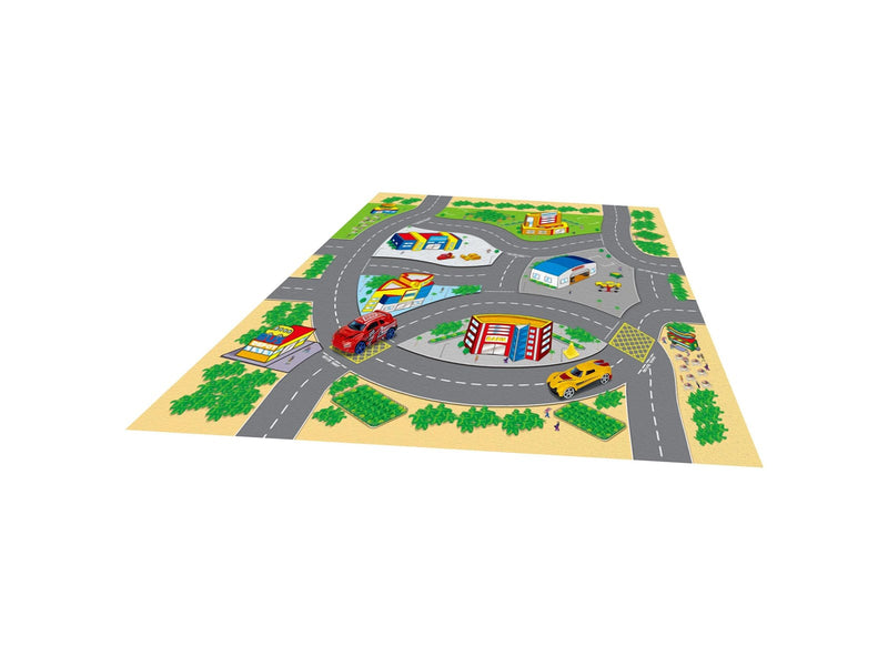 Junior Driver Soft felt playmat with 2 vehicles as