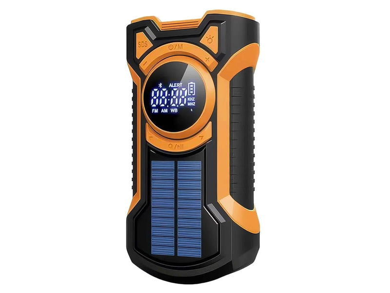 Just in Case 5000mAh Emergency Radio with Solar - Black/Orange - 5000 mAh