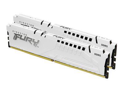 Kingston FURY™ Beast DDR5 Speicher 64GB 6000MT/s CL30 DIMM (2er-Kit) Weiß EXPO