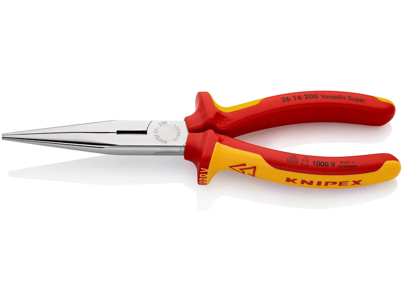KNIPEX Flachrundzangen mit Schneide, (Storchschnabelzangen)