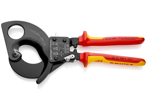 KNIPEX Kabelschneider, (Ratschenprinzip)