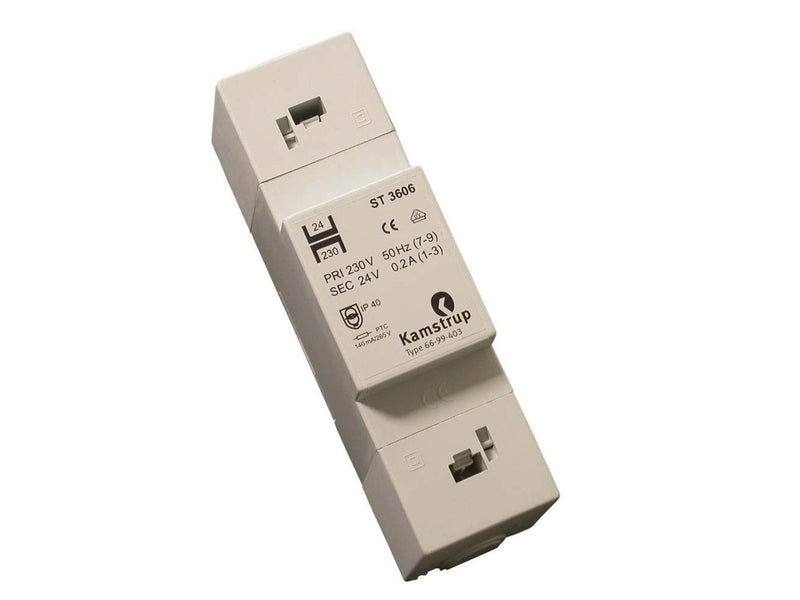 Kamstrup din-rail 230vac/24vac safety transformer
