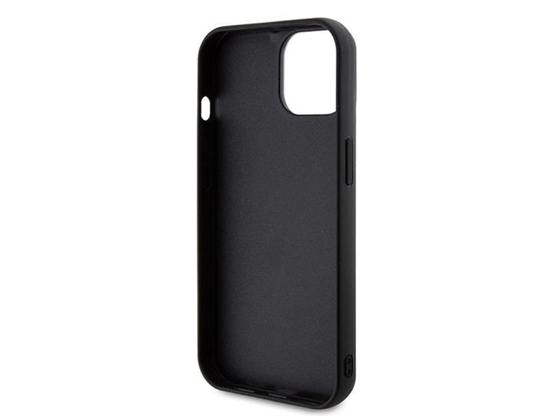 Karl Lagerfeld 3D Rubber Glitter Logo case for iPhone 15 - black