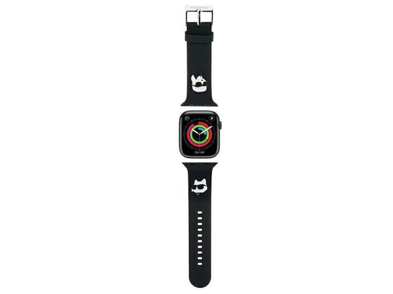 Karl Lagerfeld 3D Rubber Karl&Choupette Heads strap for Apple Watch 38/40/41mm - black