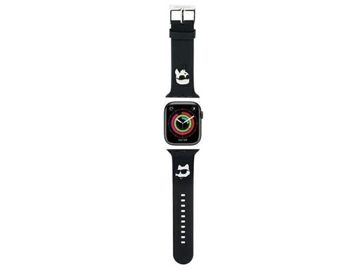 Karl Lagerfeld 3D Rubber Karl&Choupette Heads strap for Apple Watch 38/40/41mm - black