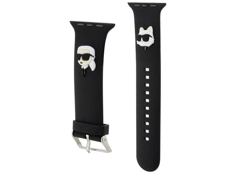 Karl Lagerfeld 3D Rubber Karl&Choupette Heads strap for Apple Watch 38/40/41mm - black