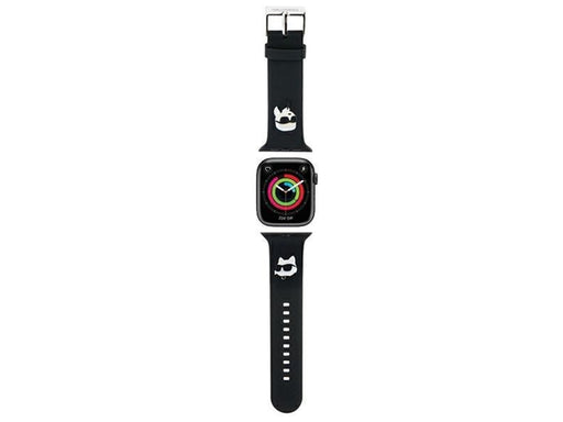 Karl Lagerfeld 3D Rubber Karl&Choupette Heads strap for Apple Watch 42/44/45/49mm - black