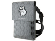 Karl Lagerfeld Case KLWBSAKHPCG Handbag - Silver Saffiano Monogram Choupette