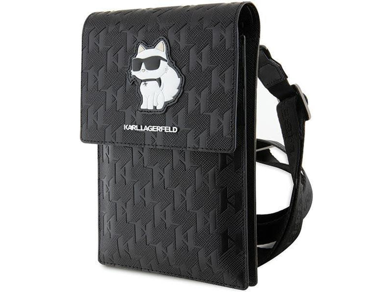 Karl Lagerfeld Case KLWBSAKHPCK Handbag - Black Saffiano Monogram Choupette