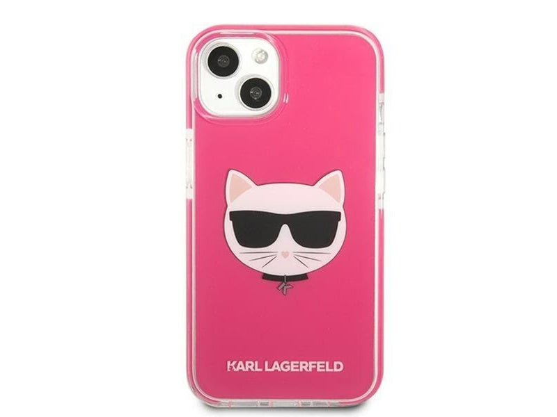 Karl Lagerfeld Choupette Head case for iPhone 13 - fuchsia