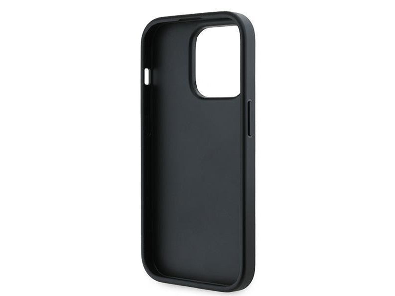 Karl Lagerfeld Diagonal Quilted Script case for iPhone 14 Pro - black