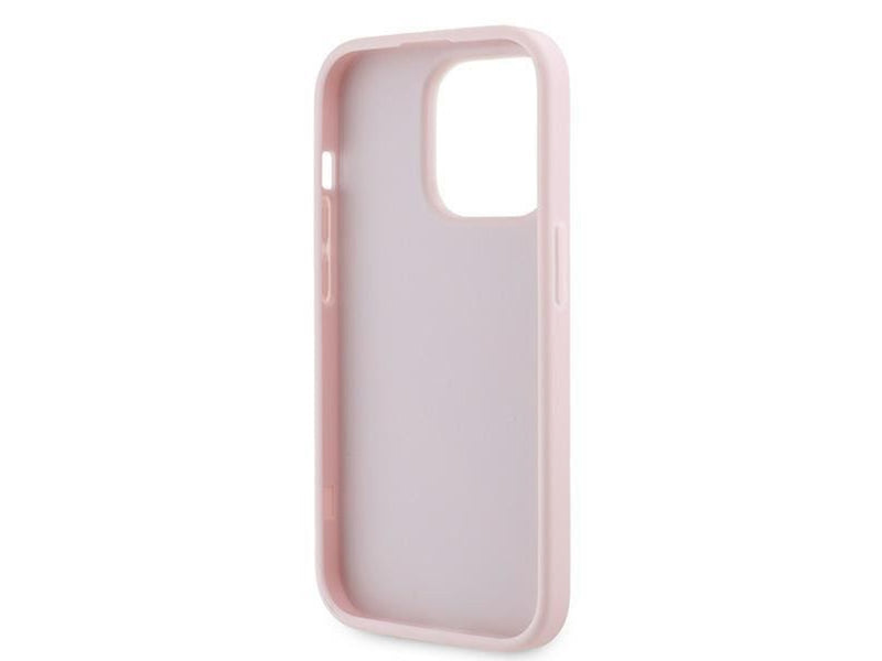 Karl Lagerfeld Diagonal Quilted Script case for iPhone 14 Pro - pink