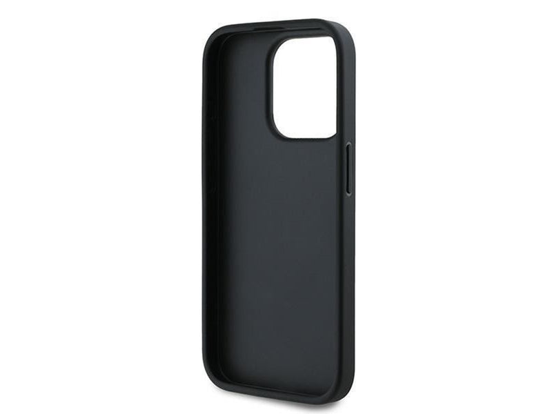 Karl Lagerfeld Diagonal Quilted Script case for iPhone 15 Pro - black