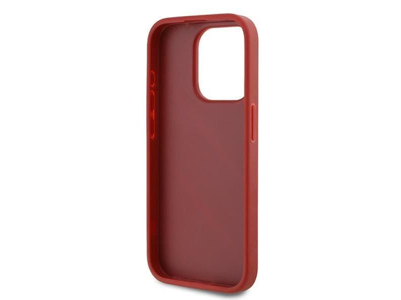 Karl Lagerfeld Diagonal Quilted Script case for iPhone 15 Pro - red