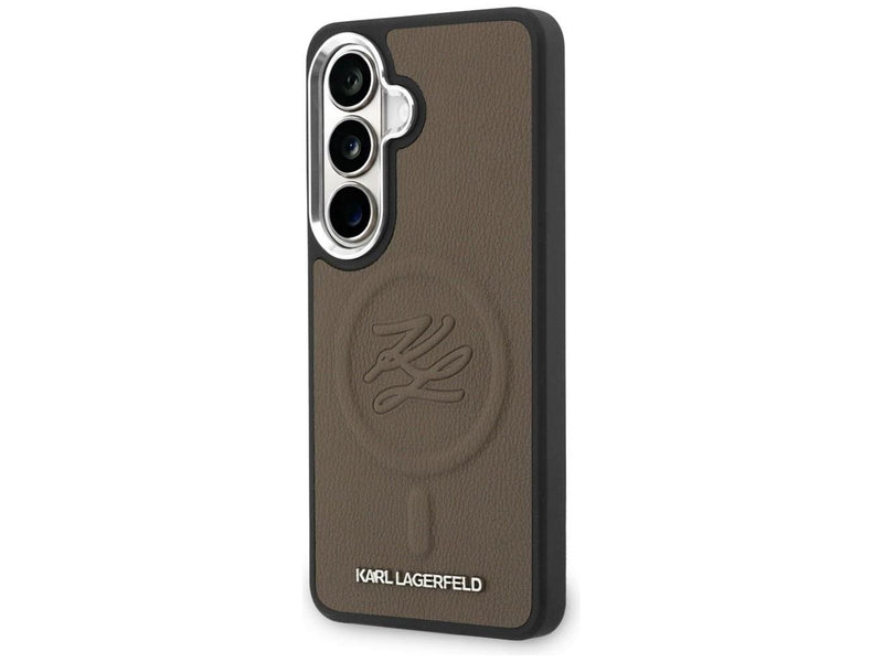 Karl Lagerfeld Embossed Ring Initials MagSafe Case for Samsung Galaxy S26 - Brown
