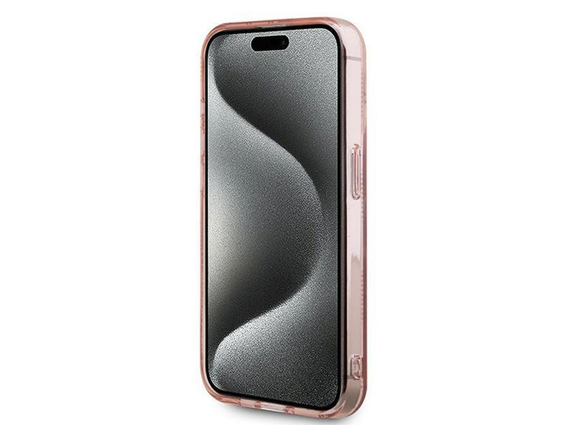 Karl Lagerfeld IML Choupette Head & Monogram case for iPhone 15 Pro Max - pink