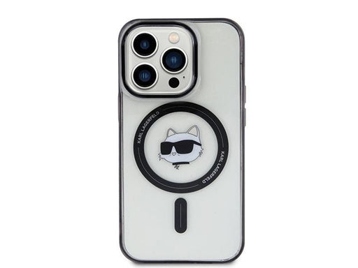 Karl Lagerfeld IML Choupette's Head MagSafe case for iPhone 15 Pro - transparent