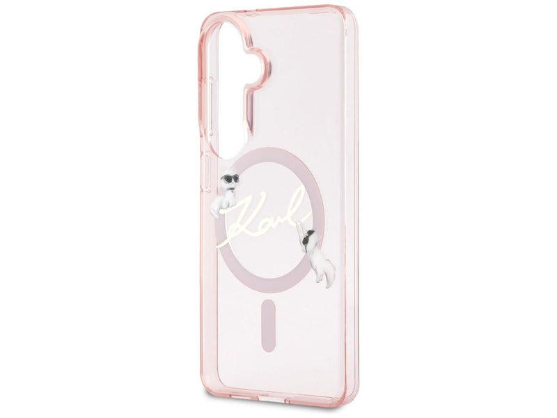 Karl Lagerfeld IML KC Script MagSafe Case for Samsung Galaxy S26 - Pink